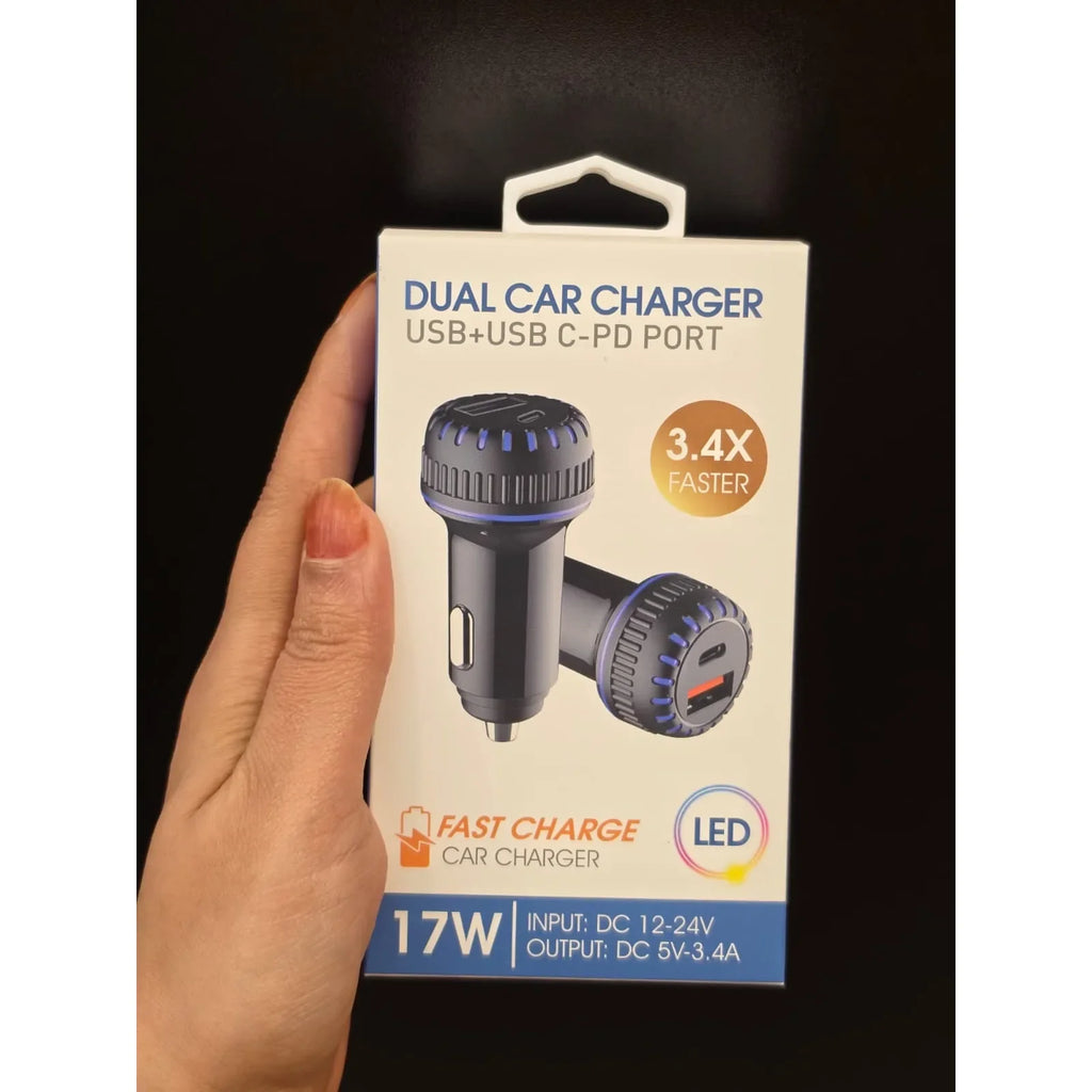 Dual car charger, view 3