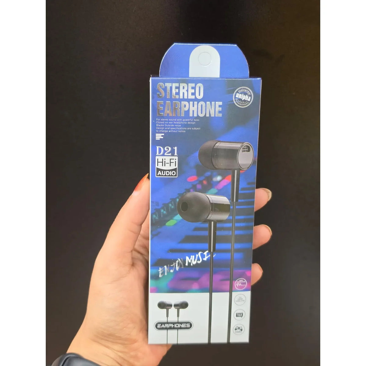 Stereo earphone D21 hi-fi audio