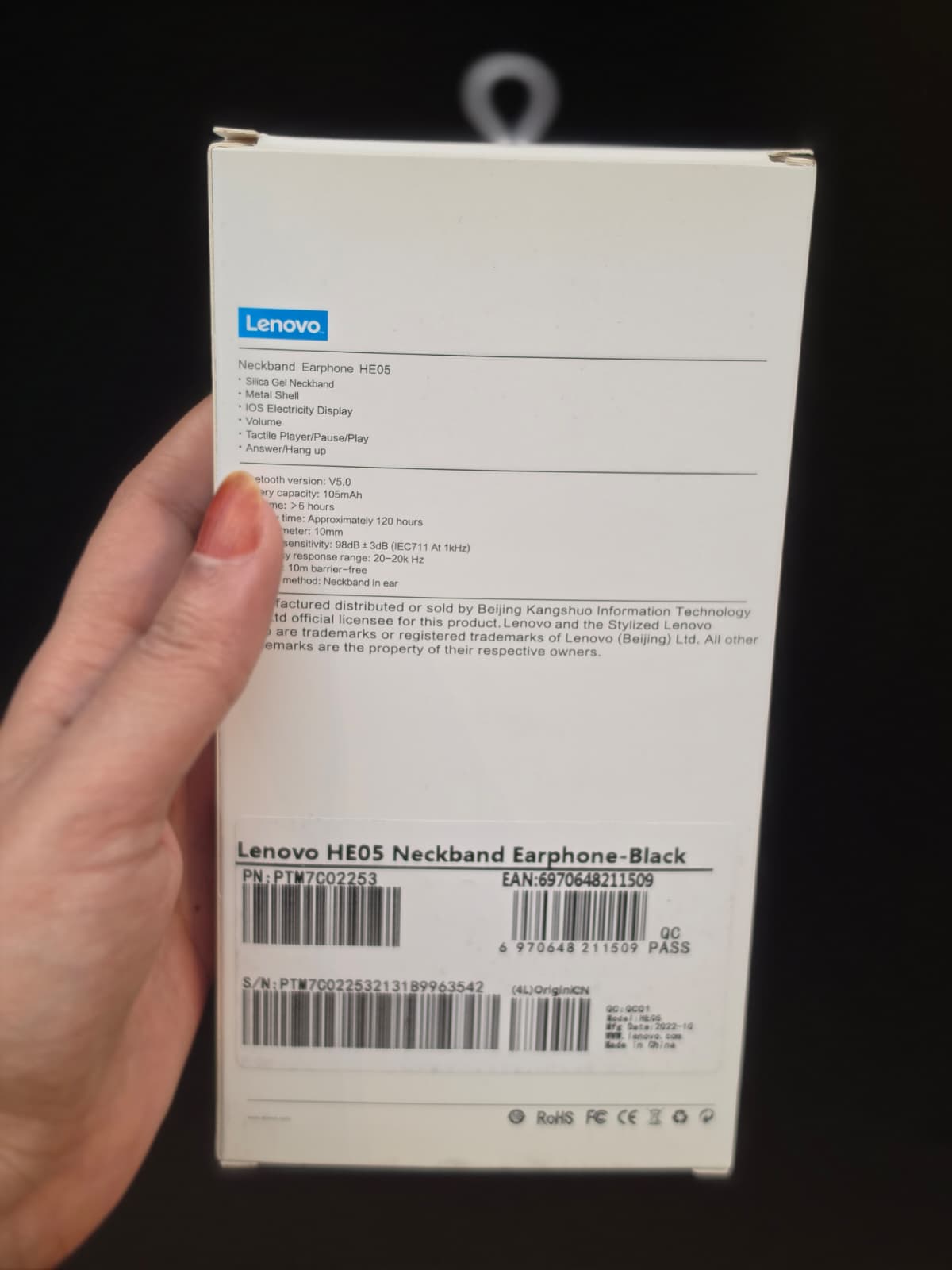 Lenovo He05 Neckband Earphone